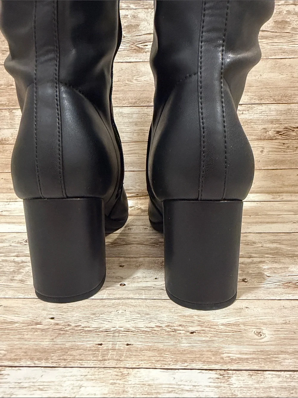 AEROSOLES Black Over-the-Knee Block Heel Boots 9WW NEW